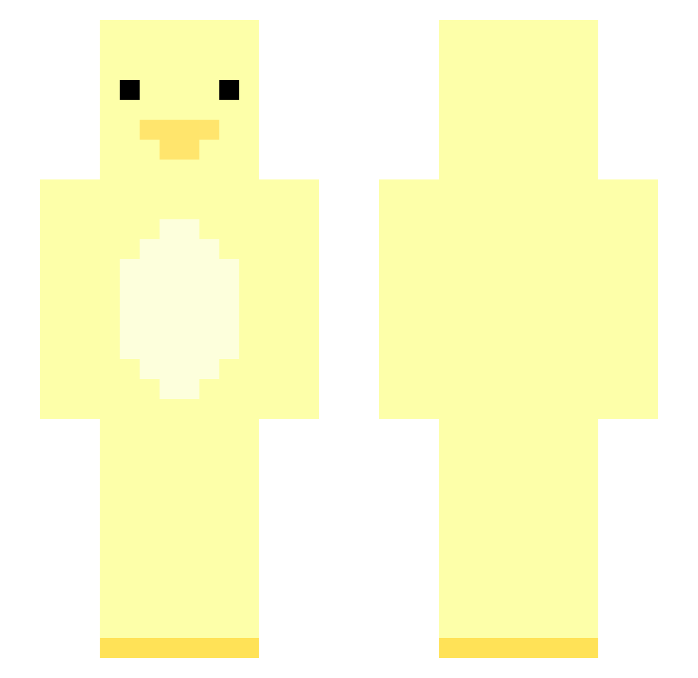 DuckyXD69 Minecraft skin, front and back view