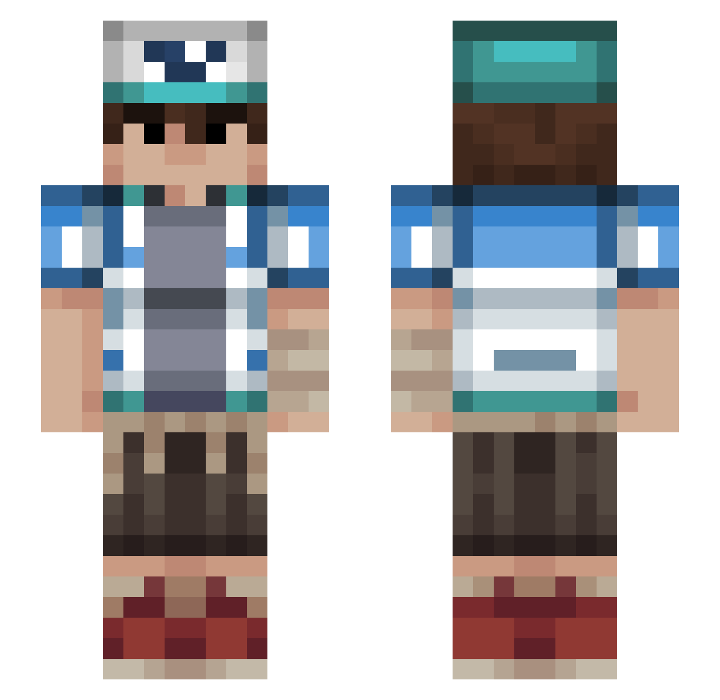 godigovtr Minecraft skin, front and back view