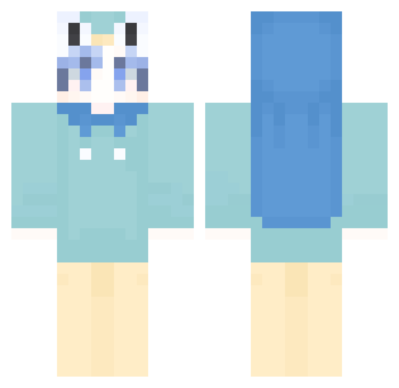 sksxlcd0475 Minecraft skin, front and back view