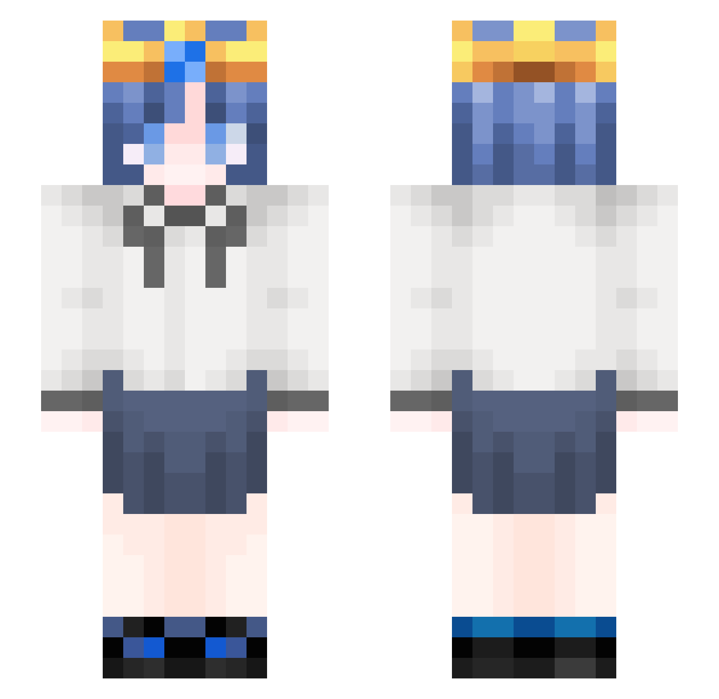 ShangGe Minecraft skin, front and back view