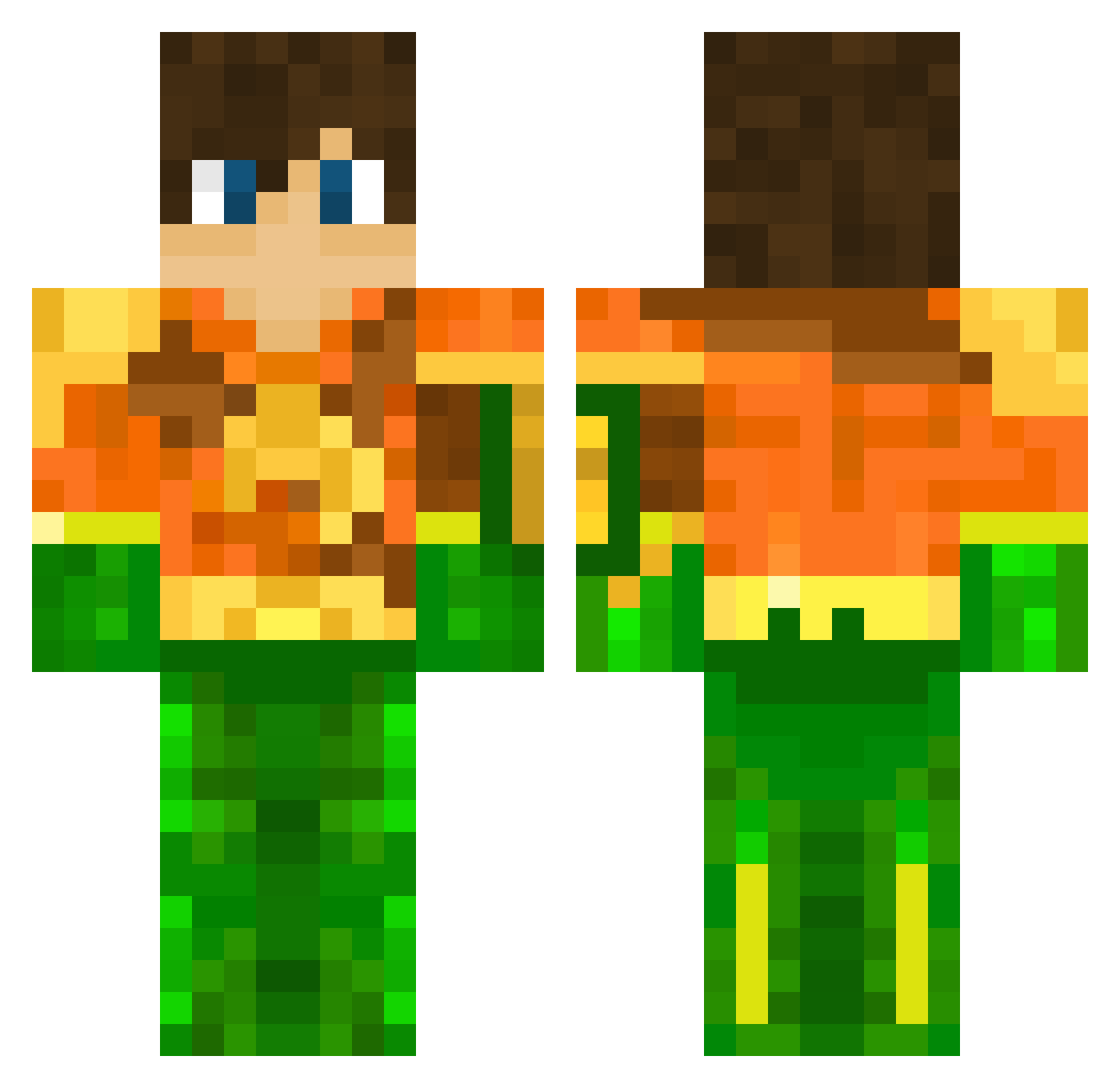thetanker1234 Minecraft skin, front and back view