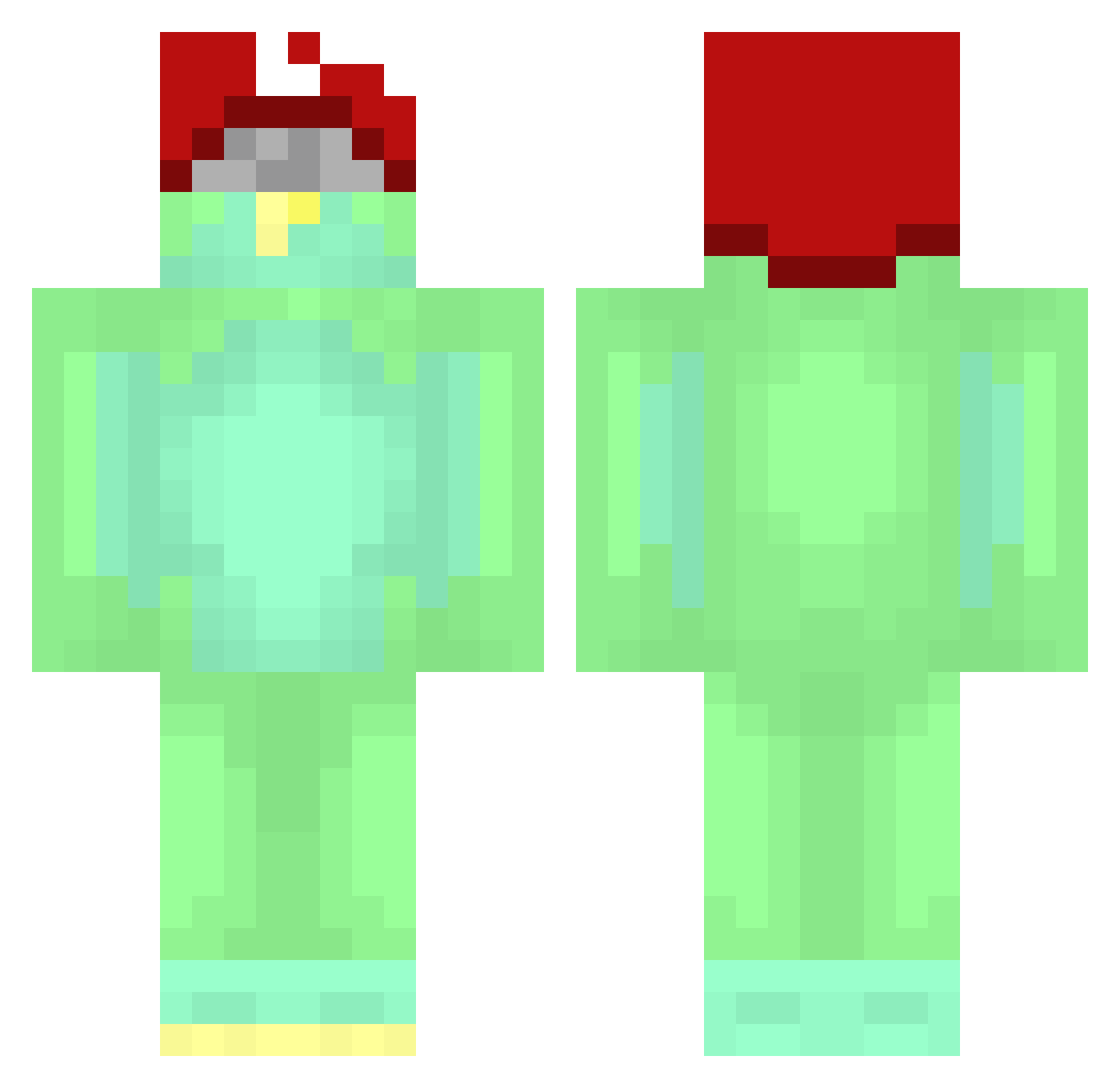 SuspectHurdle80 Minecraft skin, front and back view