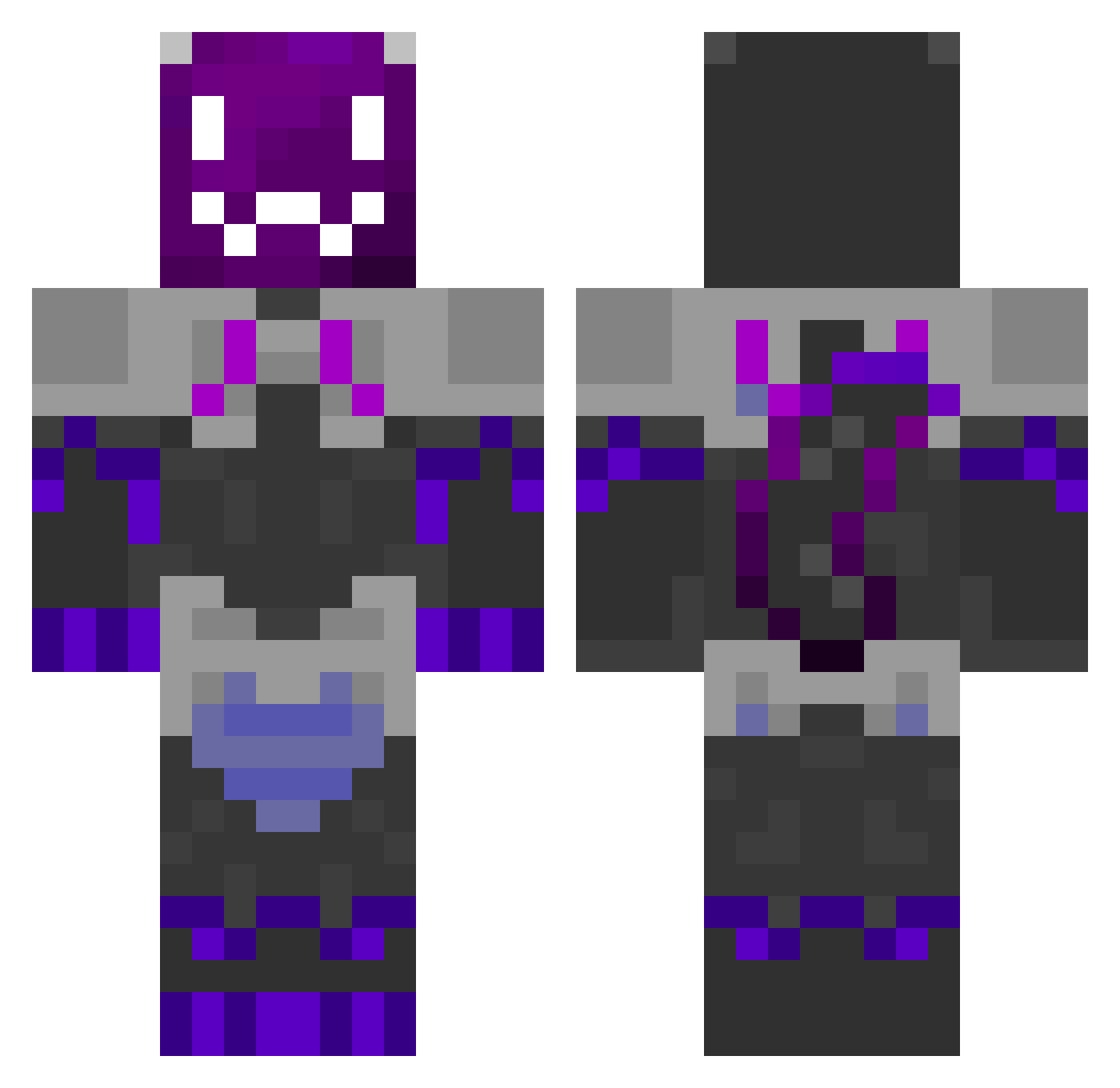 cerumen Minecraft skin, front and back view