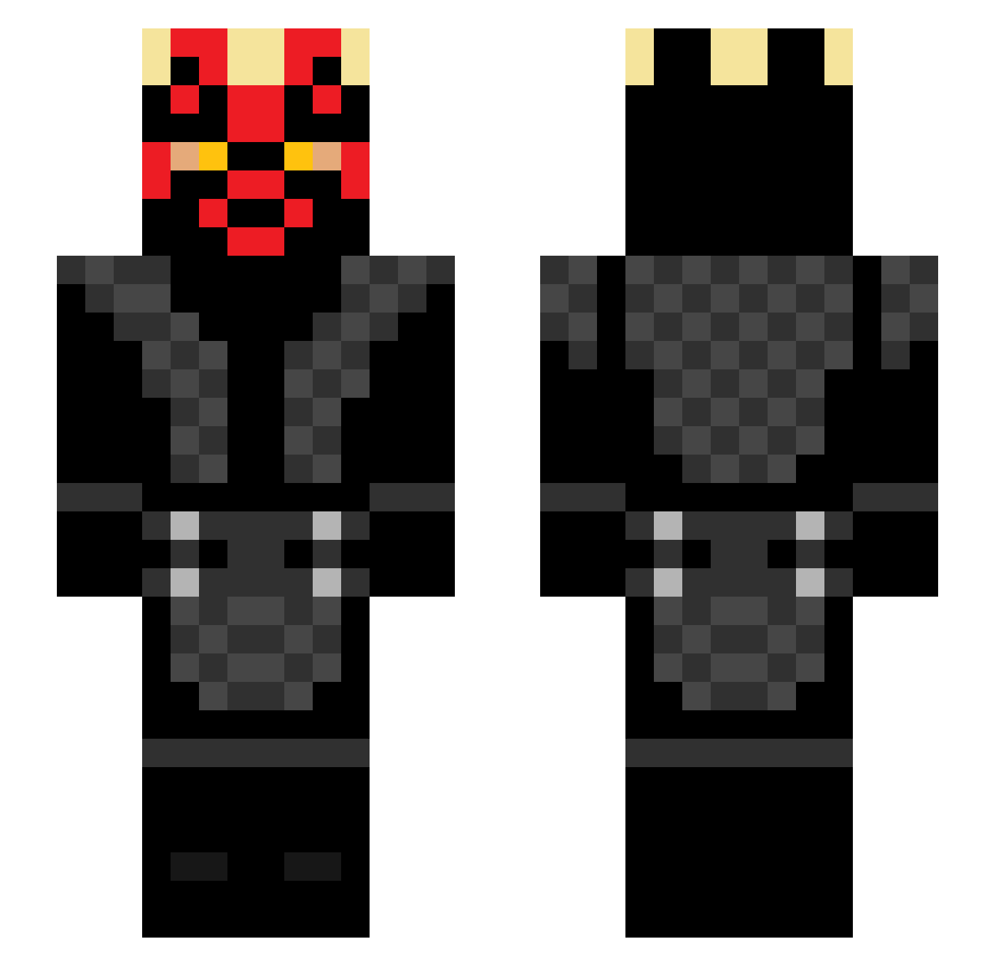 goreyjunk13 Minecraft skin, front and back view