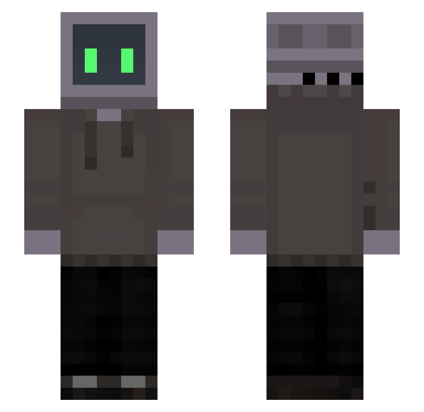 5649 Minecraft skin, front and back view
