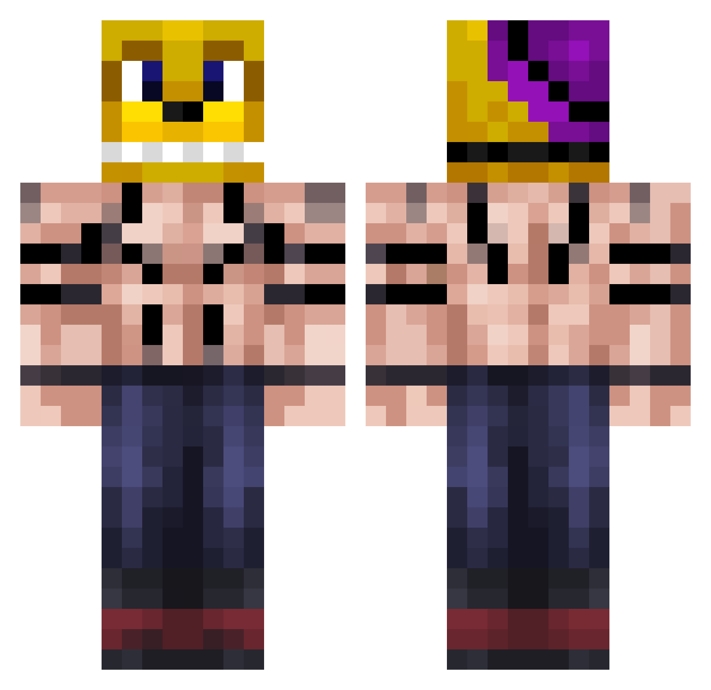 FRED_BEAR1 Minecraft skin, front and back view