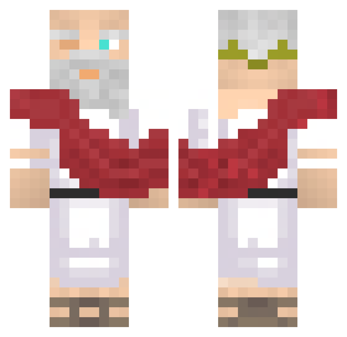 Szugcia Minecraft skin, front and back view