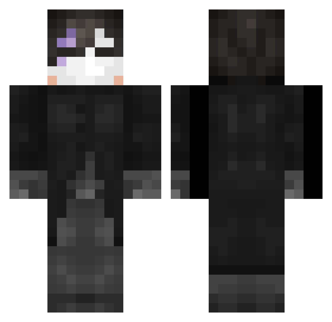 XxFakeAccountxX Minecraft skin, front and back view