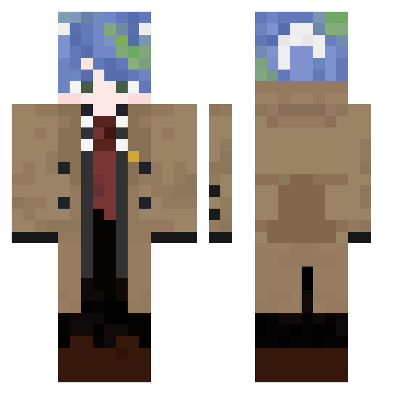 srki06 Minecraft skin, front and back view
