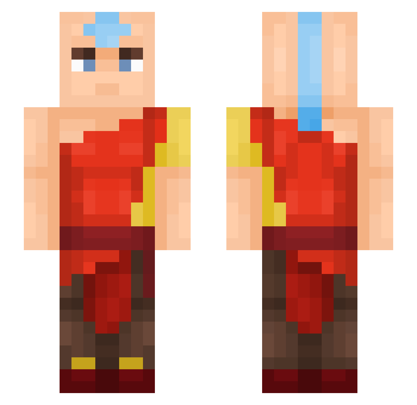 HASAN_HP Minecraft skin, front and back view
