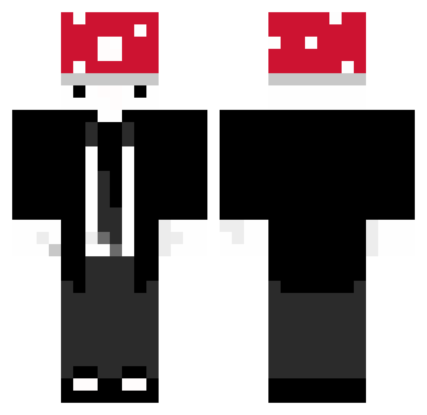vortexmcxd Minecraft skin, front and back view