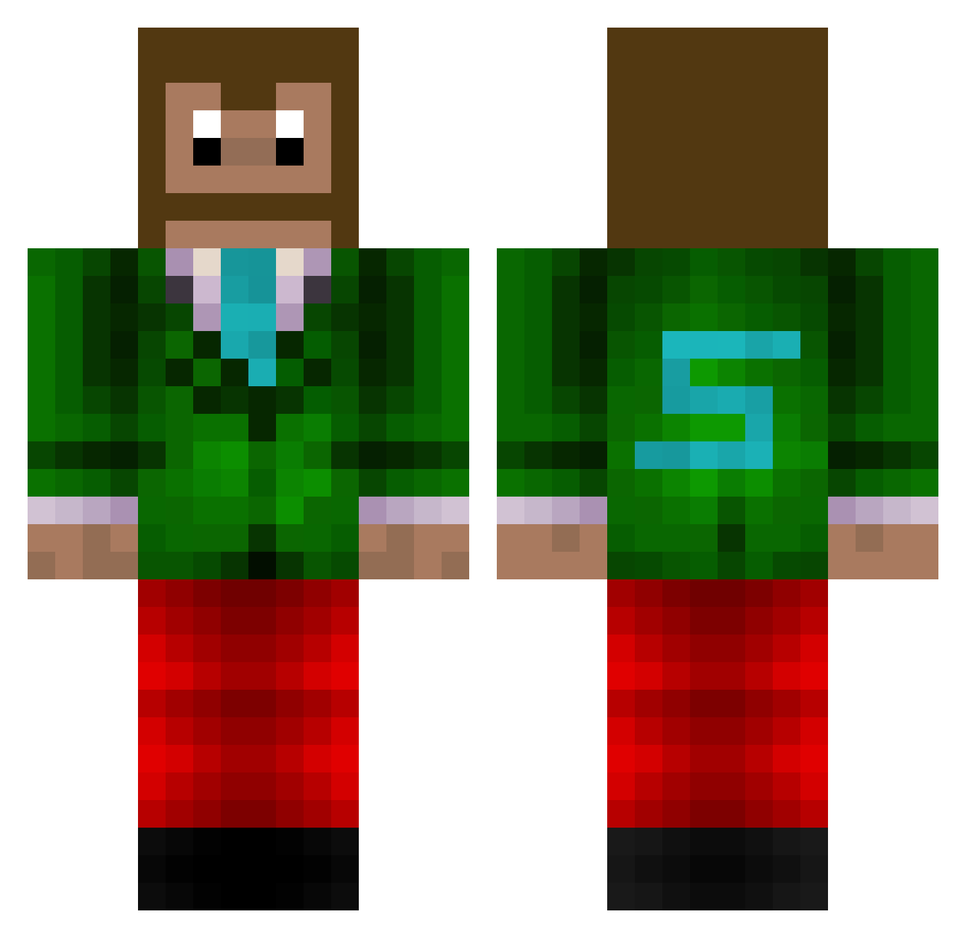 monkeygeneral256 Minecraft skin, front and back view