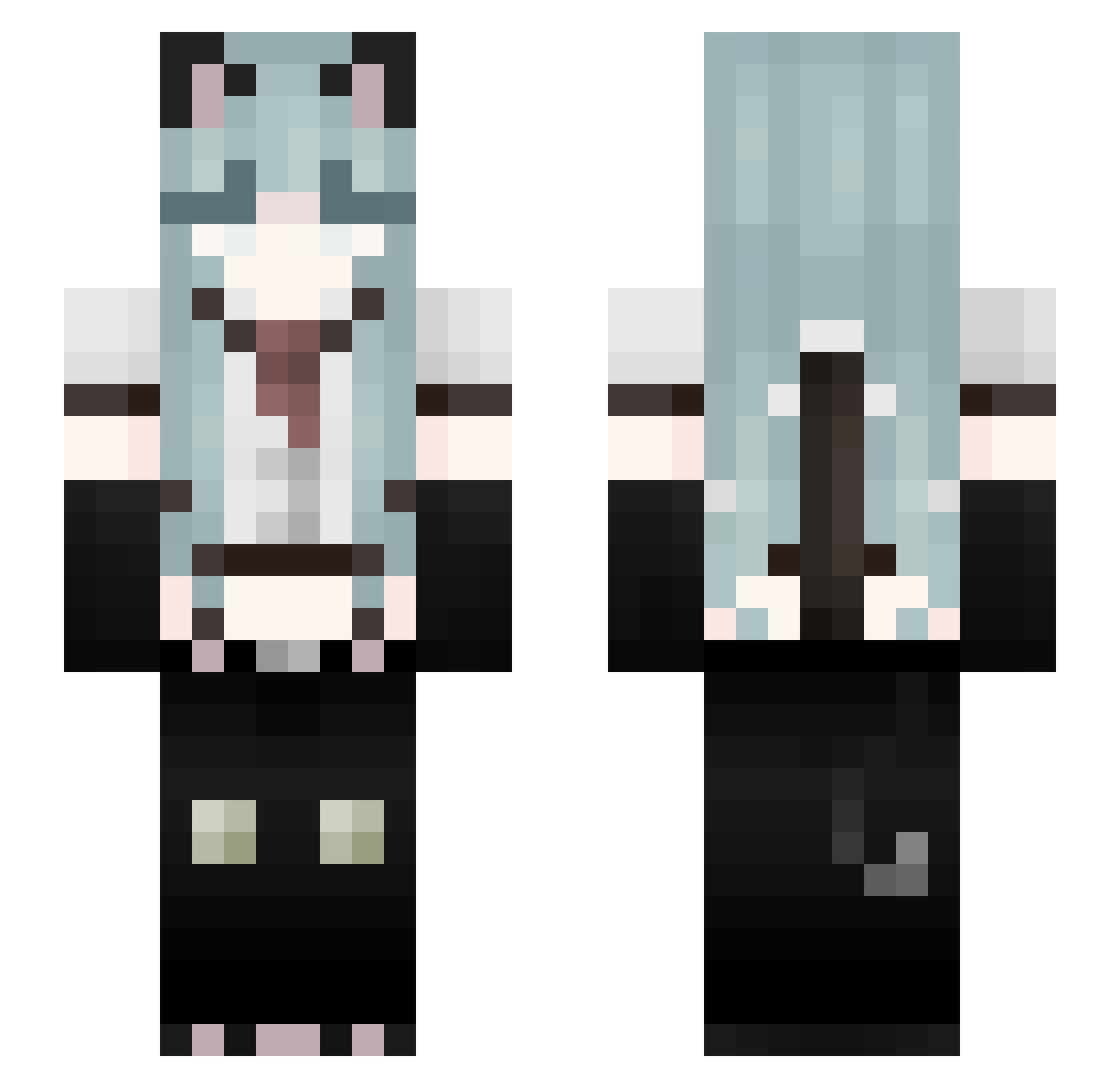 No0ne767 Minecraft skin, front and back view