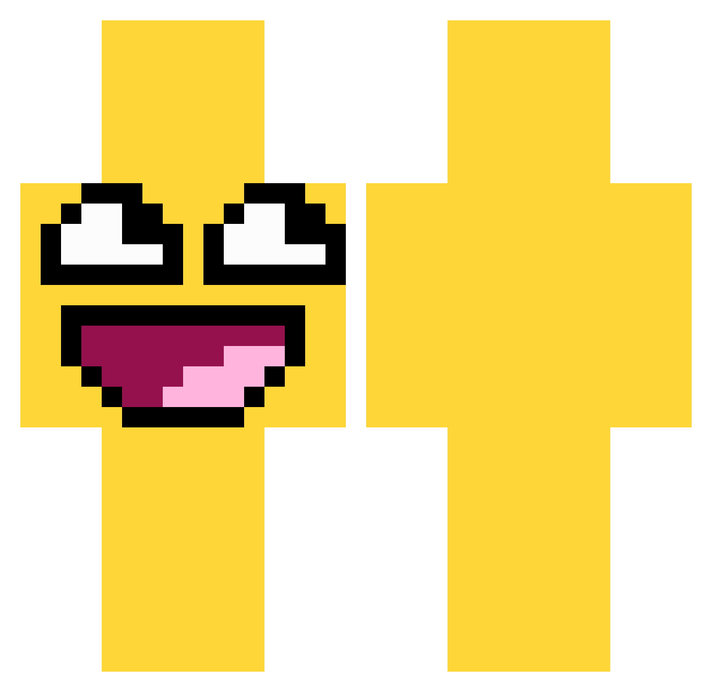 SID165 Minecraft skin, front and back view
