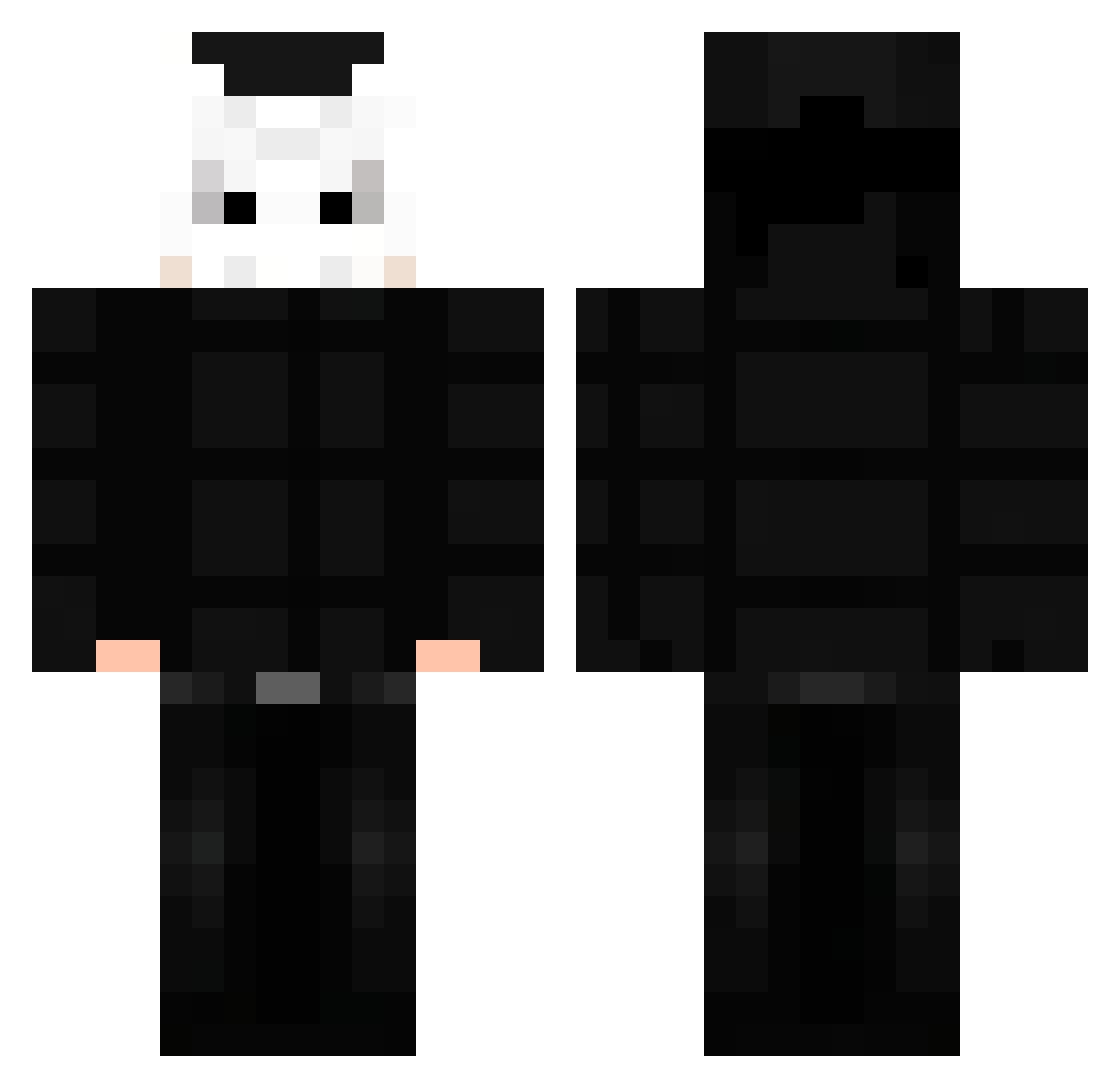 GzNico Minecraft skin, front and back view