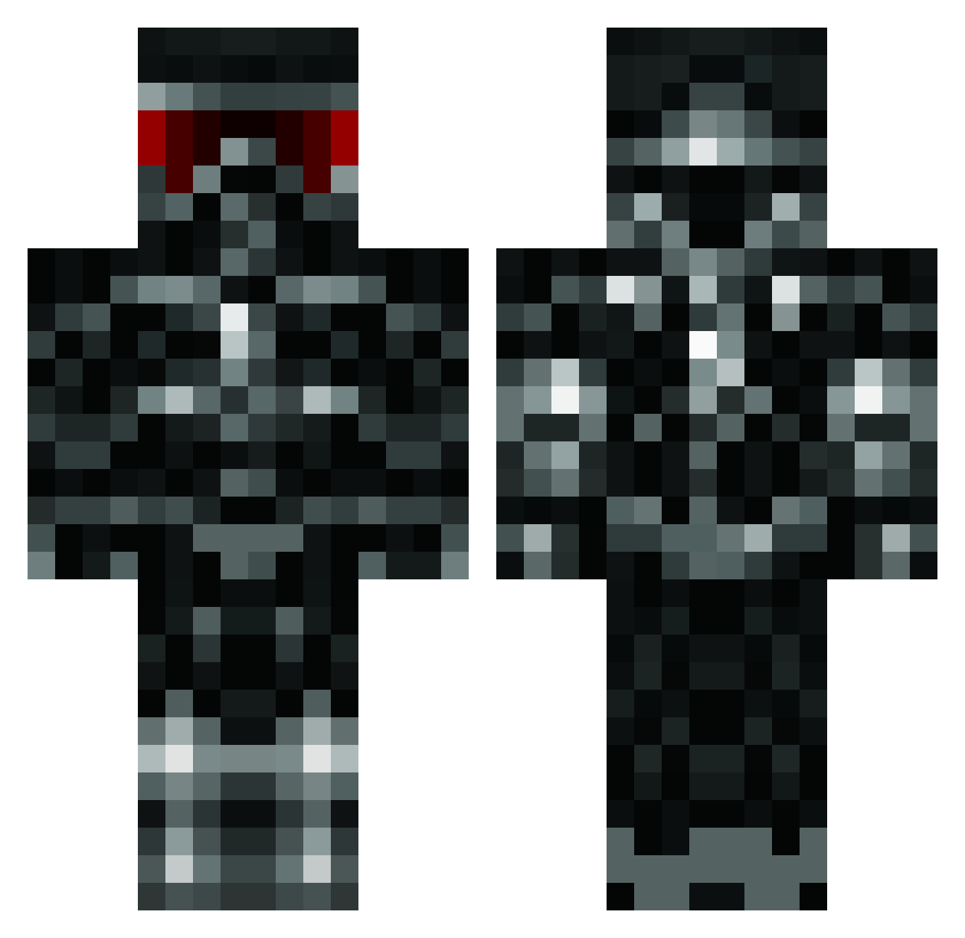 SoldierIced Minecraft skin, front and back view