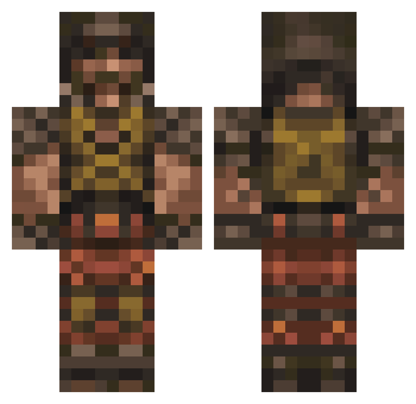 notarget137 Minecraft skin, front and back view