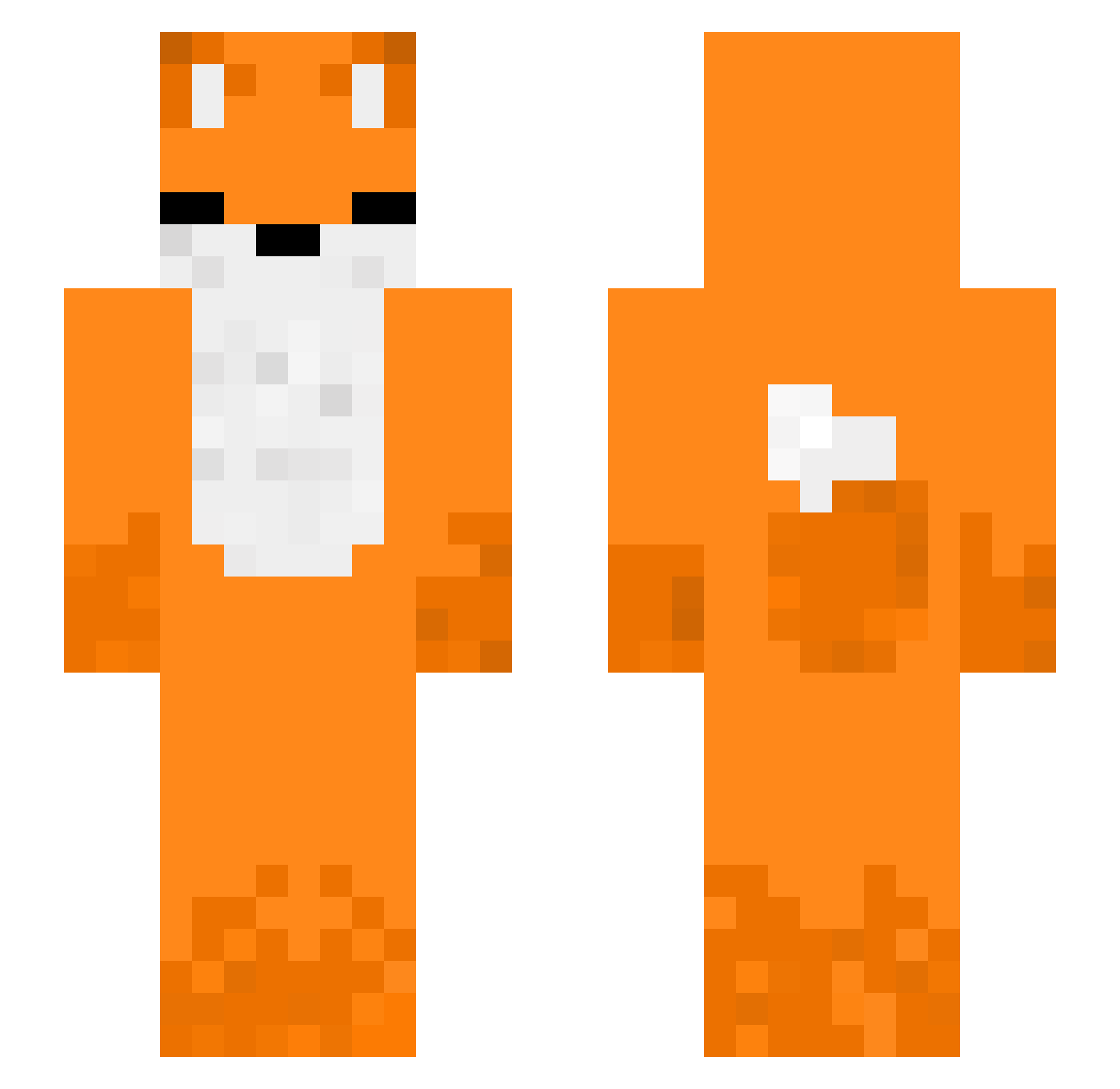 valur1 Minecraft skin, front and back view