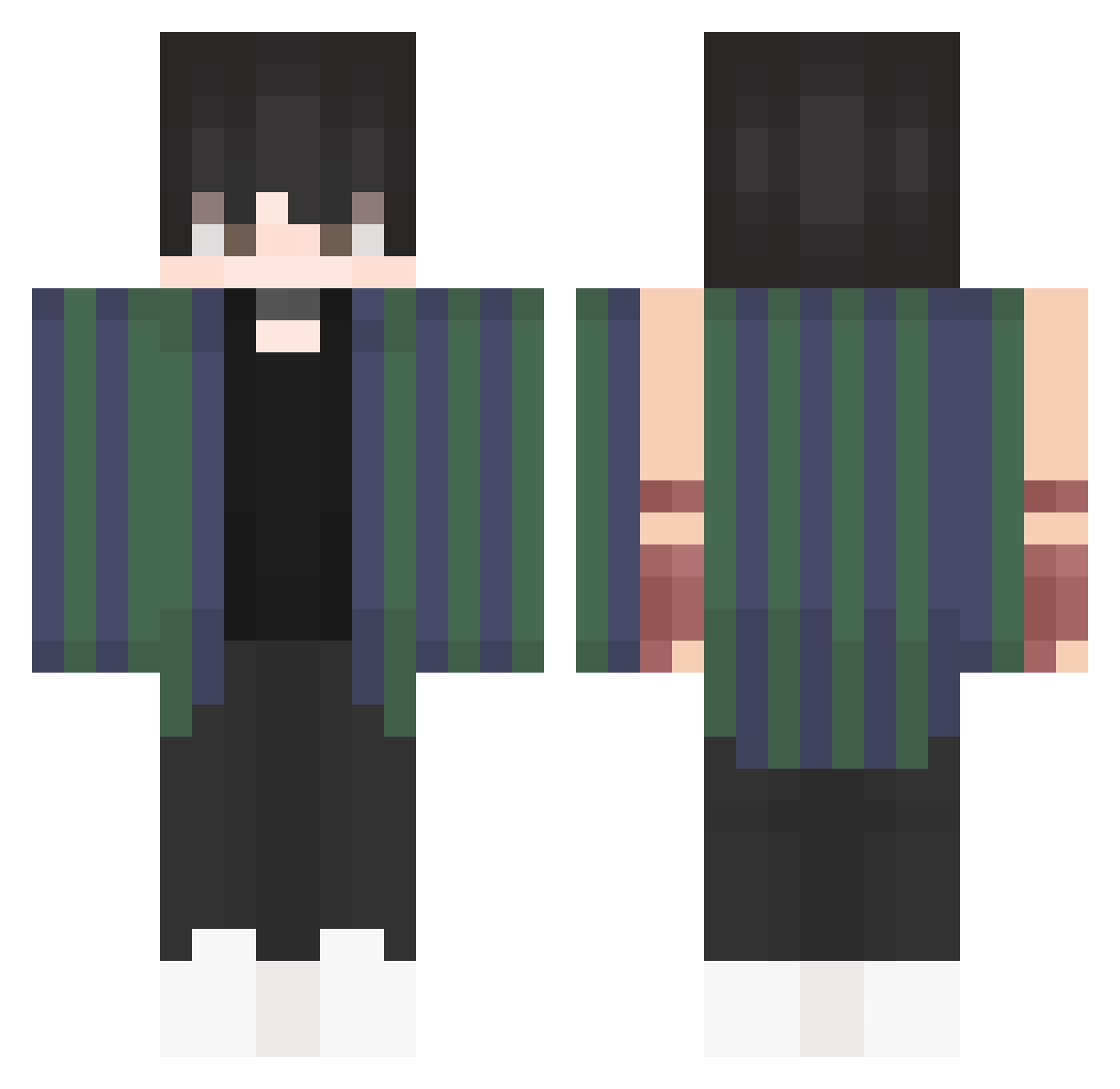 Burriem Minecraft skin, front and back view