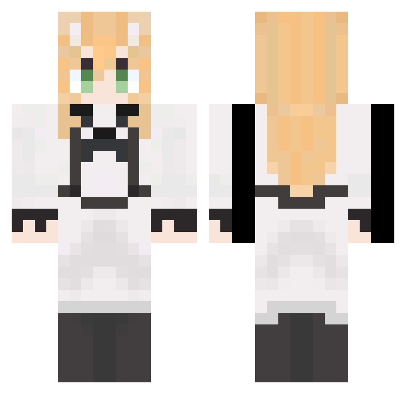 vista1227 Minecraft skin, front and back view