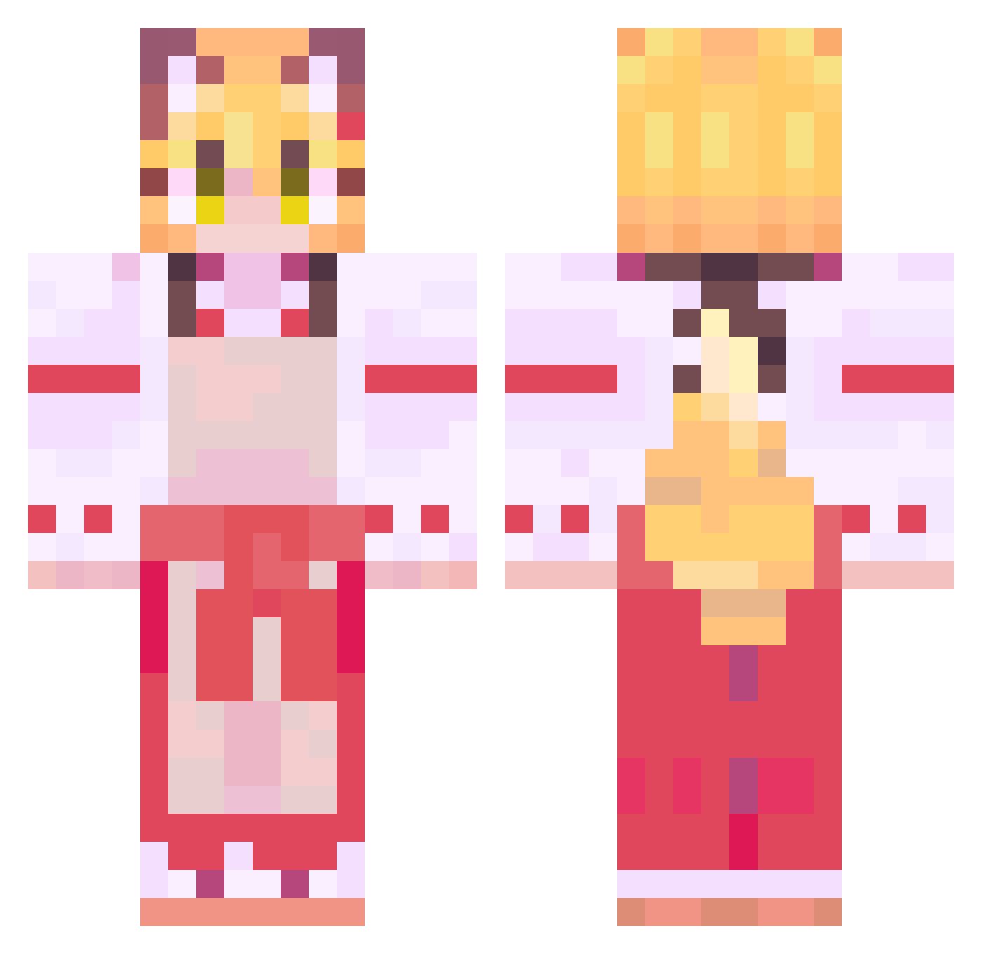 Kaktys__ Minecraft skin, front and back view
