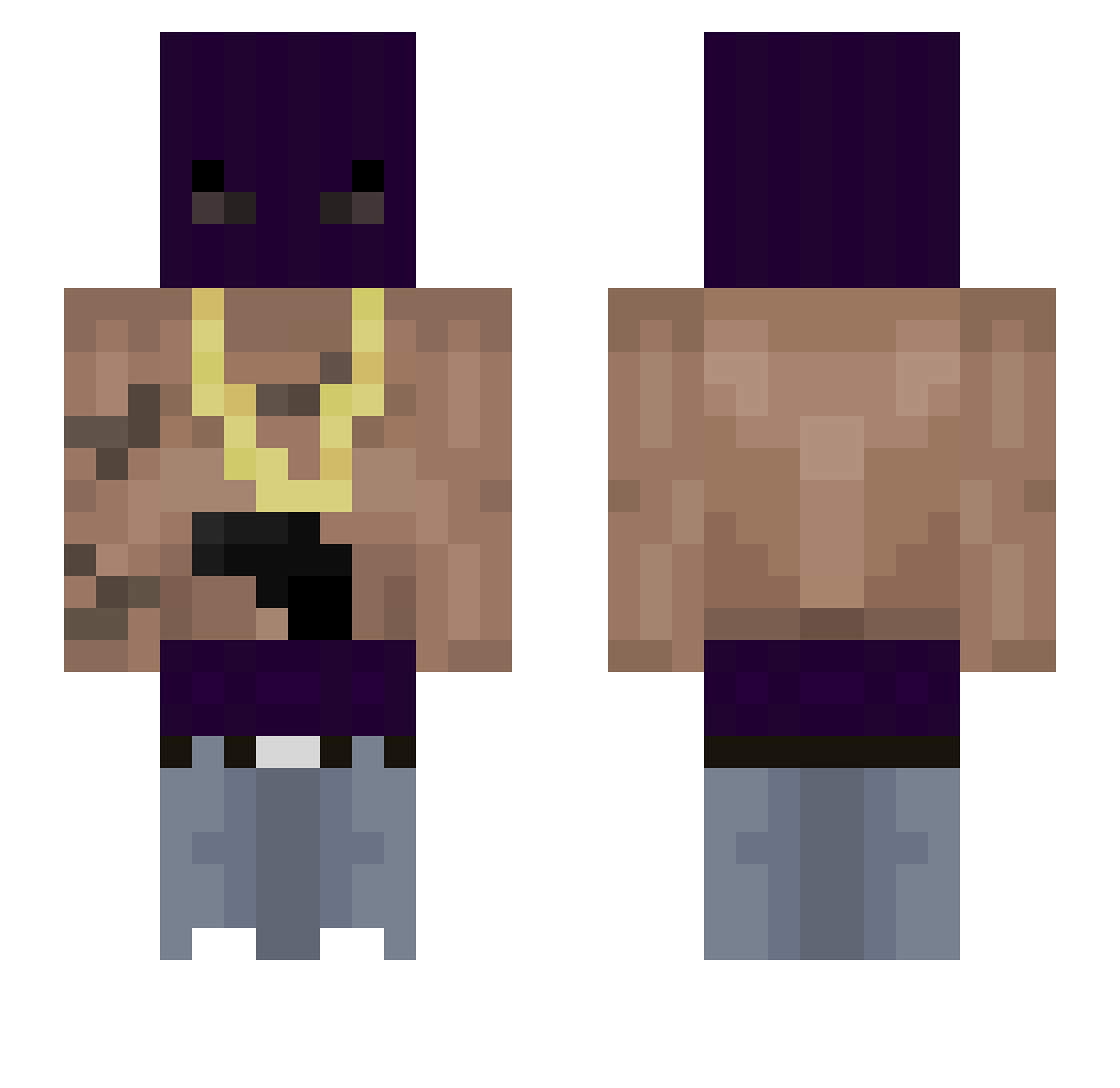 basisss Minecraft skin, front and back view
