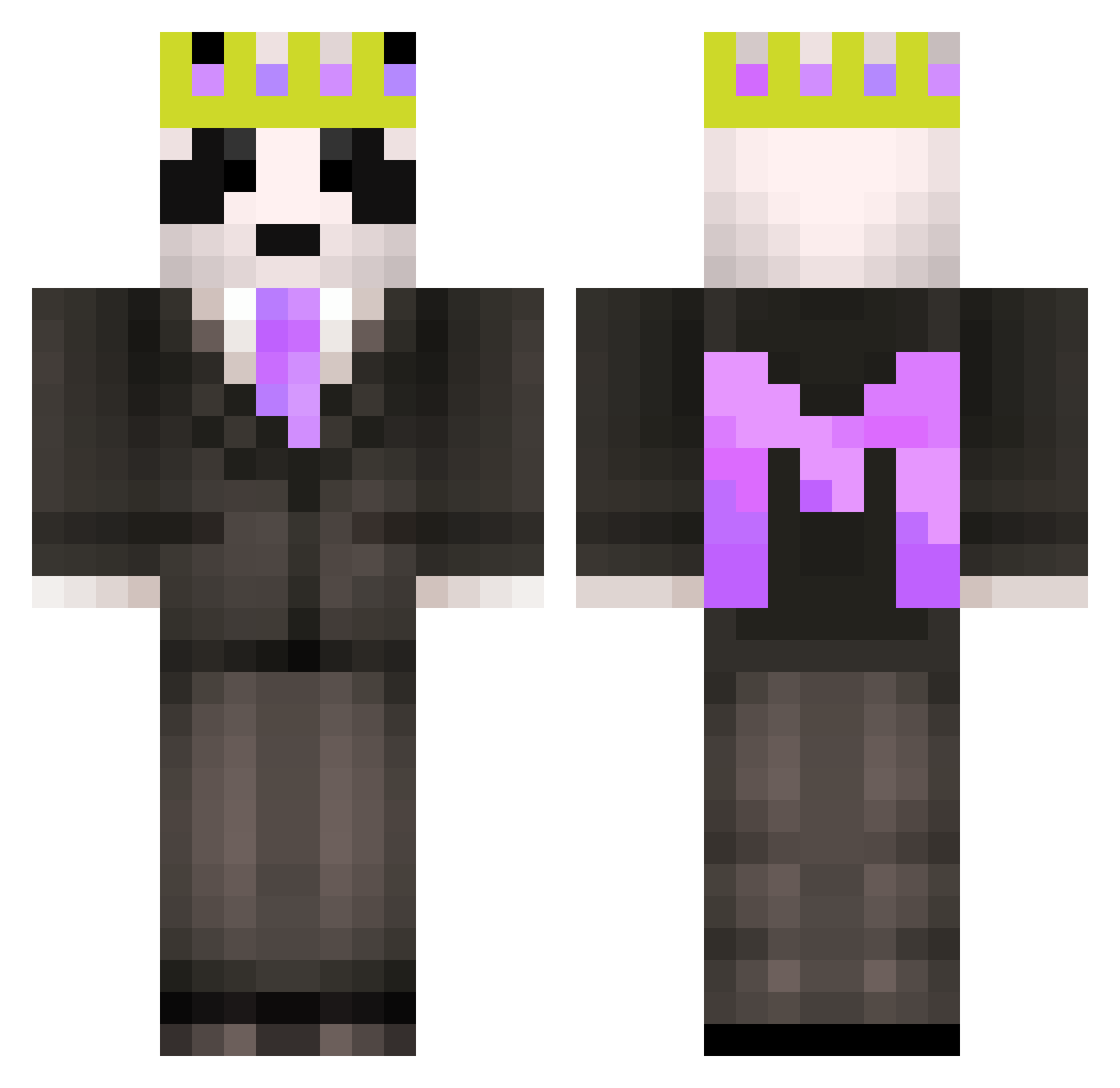 SpionMessi Minecraft skin, front and back view