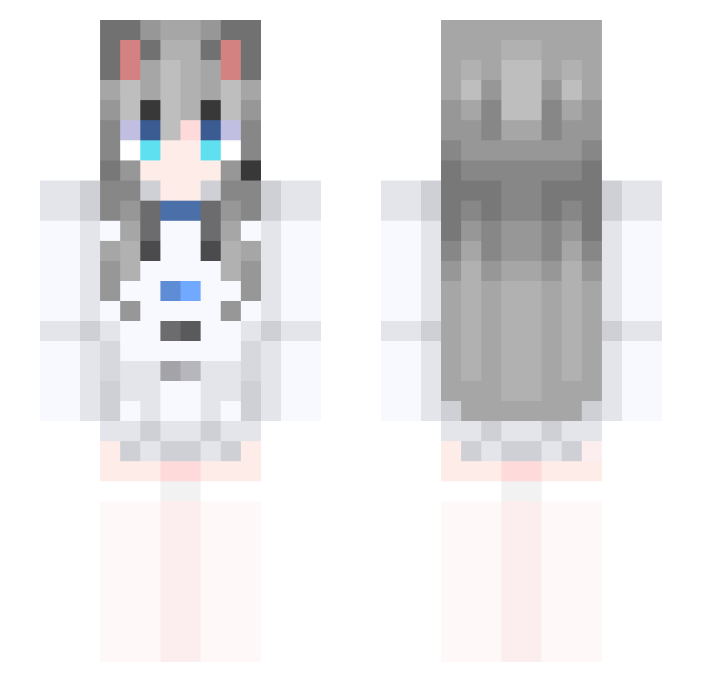DFuMao Minecraft skin, front and back view