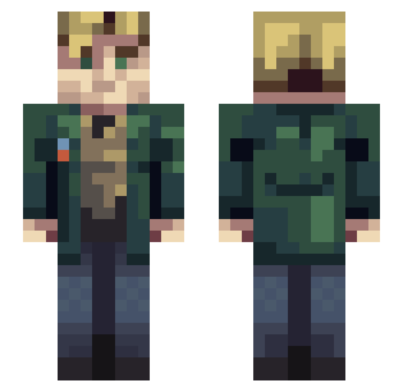 __Miraak__ Minecraft skin, front and back view