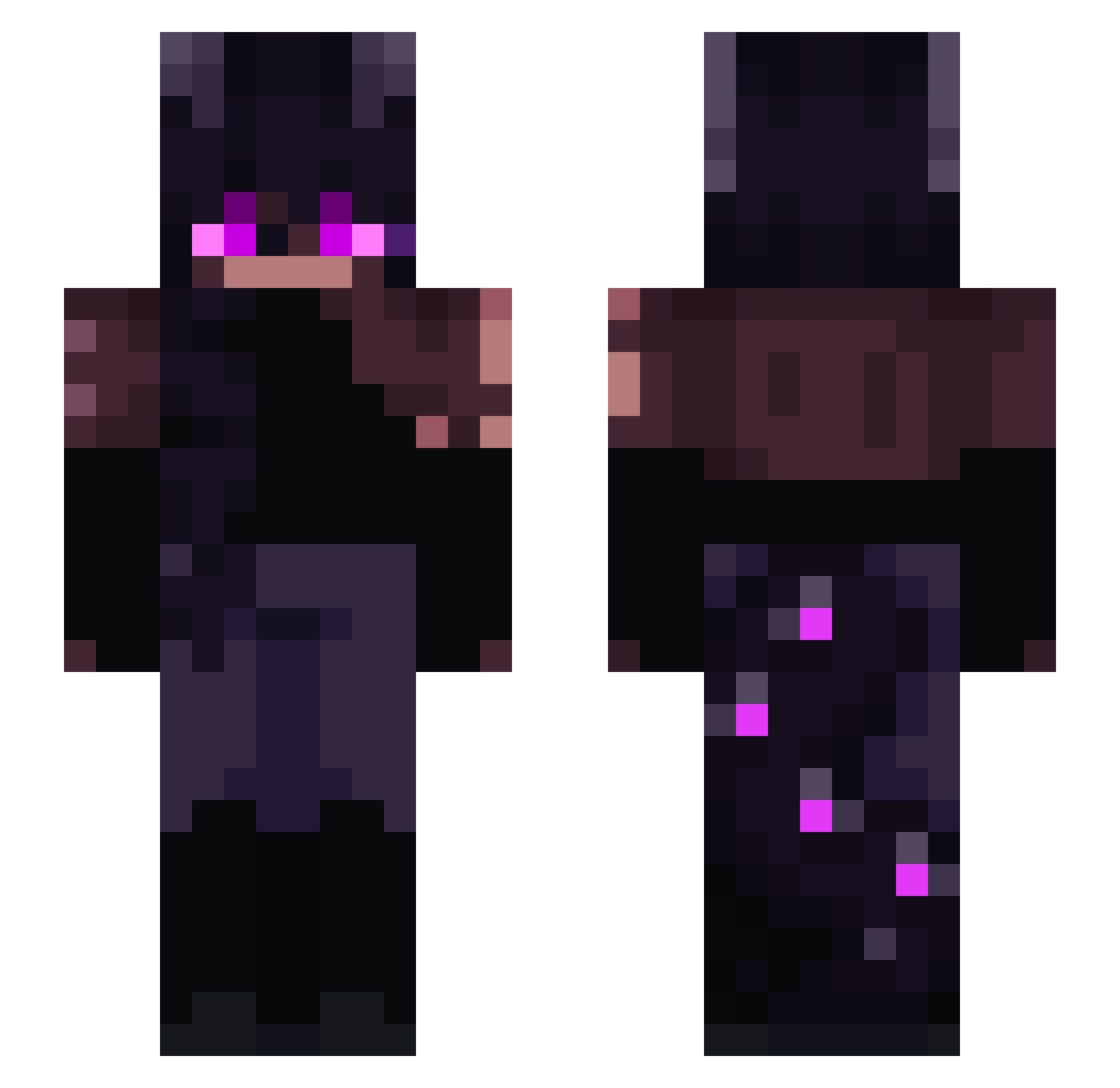 envious_me Minecraft skin, front and back view