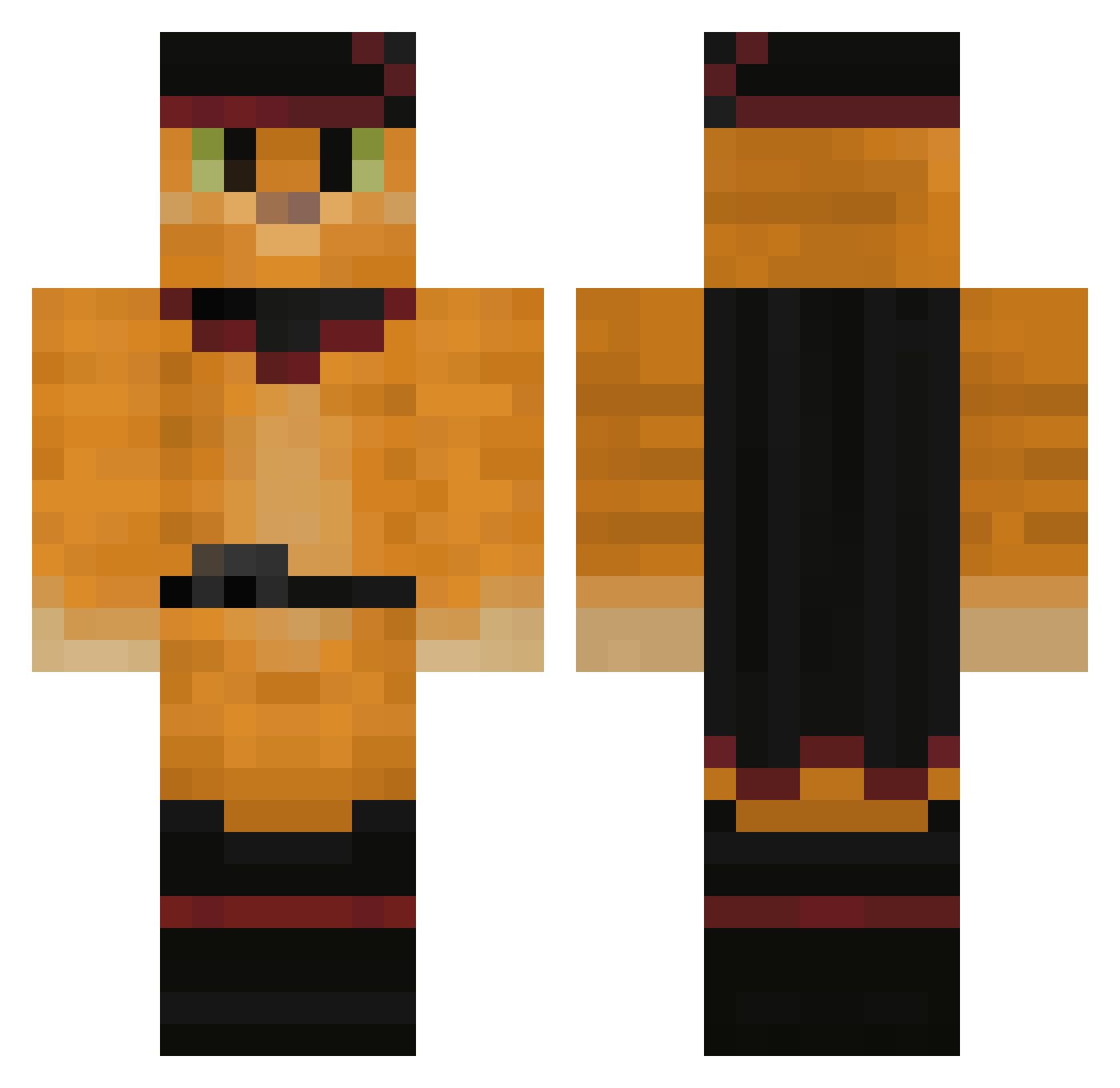 nothanks214 Minecraft skin, front and back view