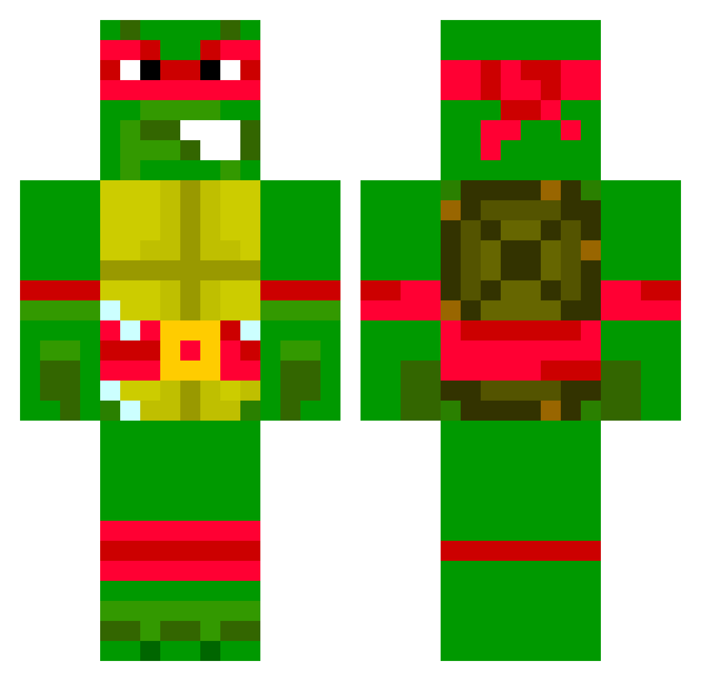 itzsnowmann Minecraft skin, front and back view