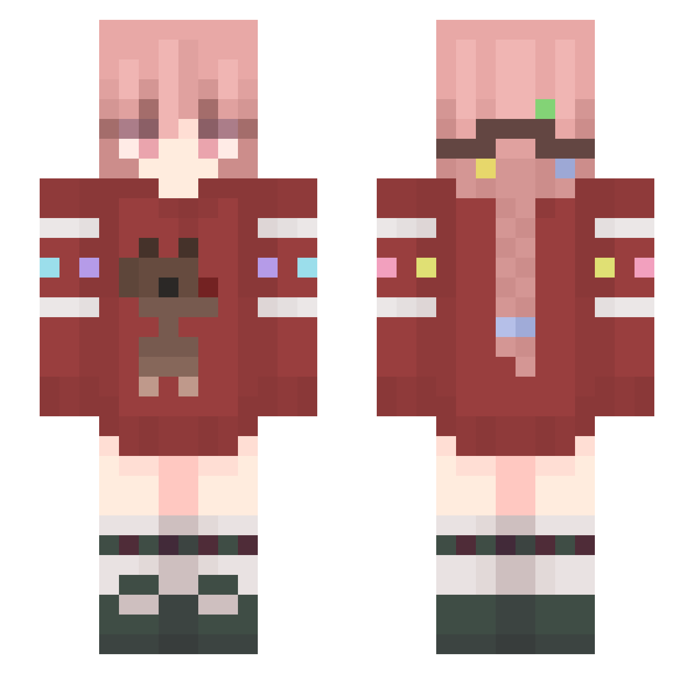 acno_ Minecraft skin, front and back view