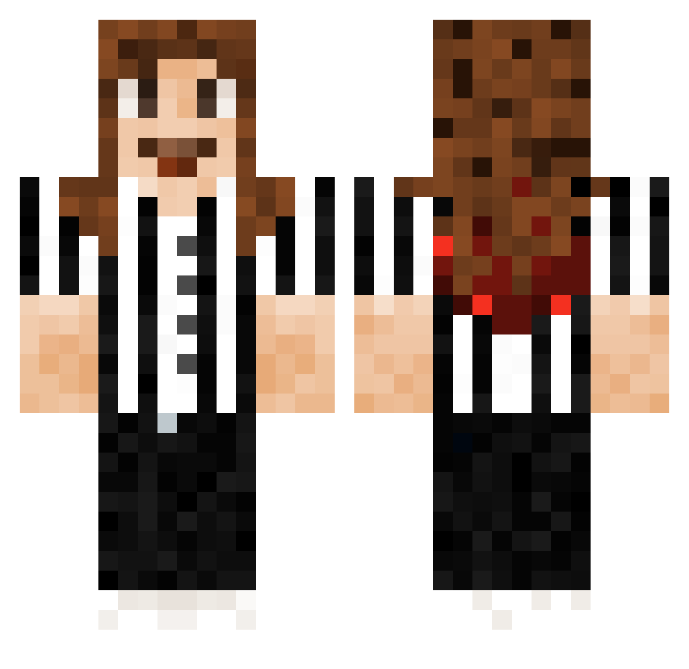 Zbeuubb67 Minecraft skin, front and back view