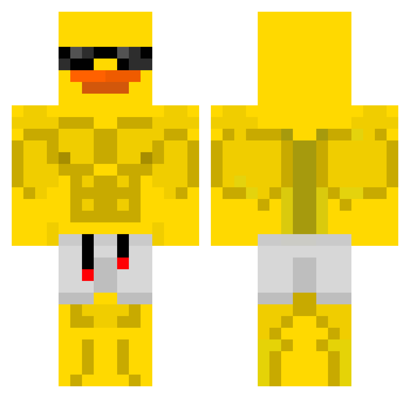 LenigeRick Minecraft skin, front and back view