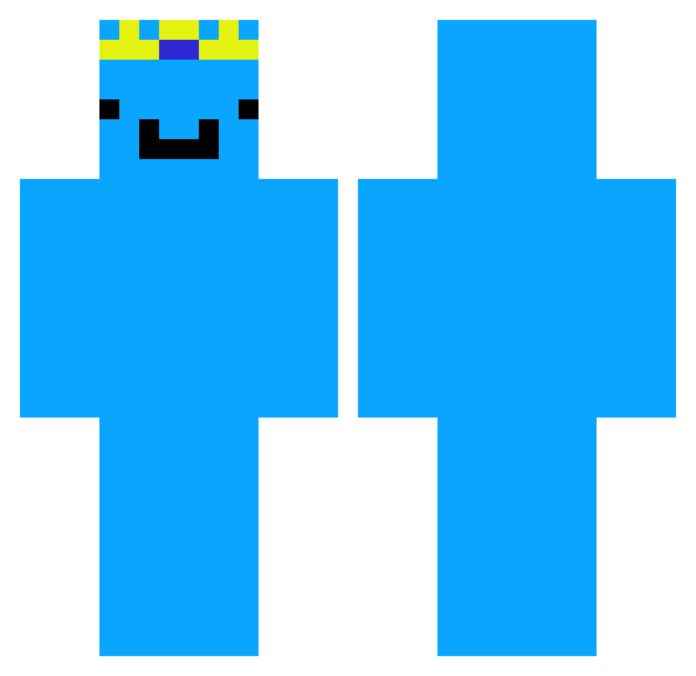 Sammy1106 Minecraft skin, front and back view