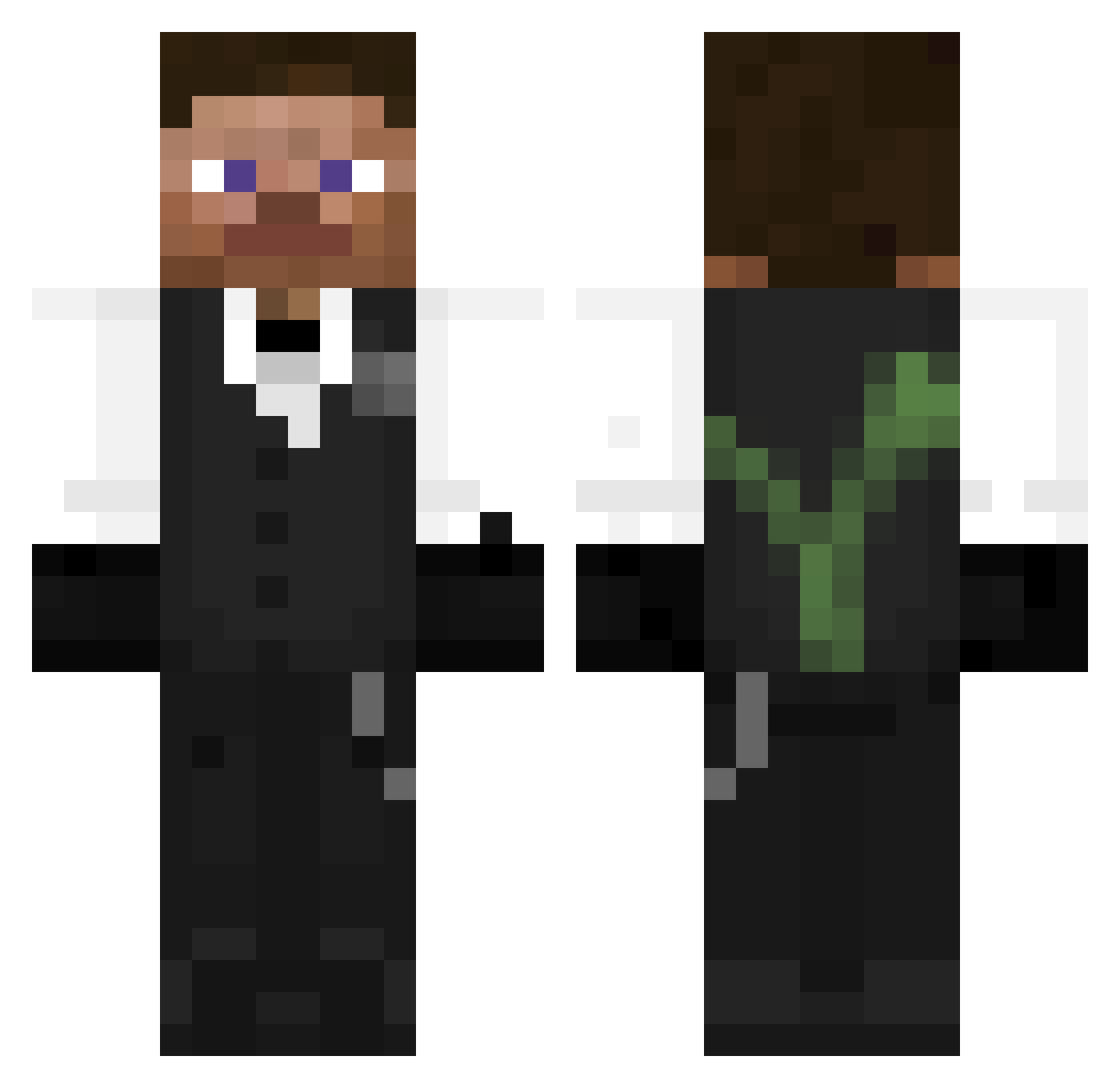 rrir Minecraft skin, front and back view
