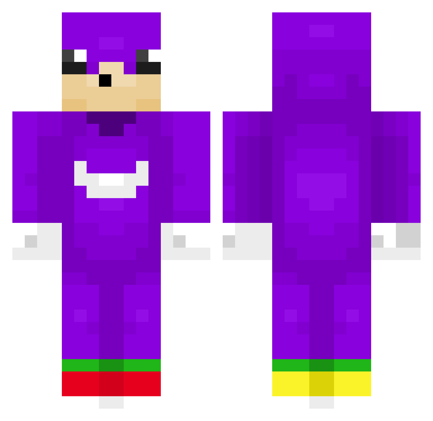 HansZimmerGOAT Minecraft skin, front and back view