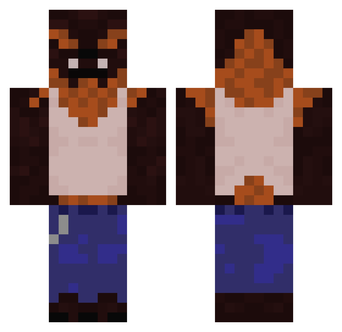 12SplashLegend21 Minecraft skin, front and back view