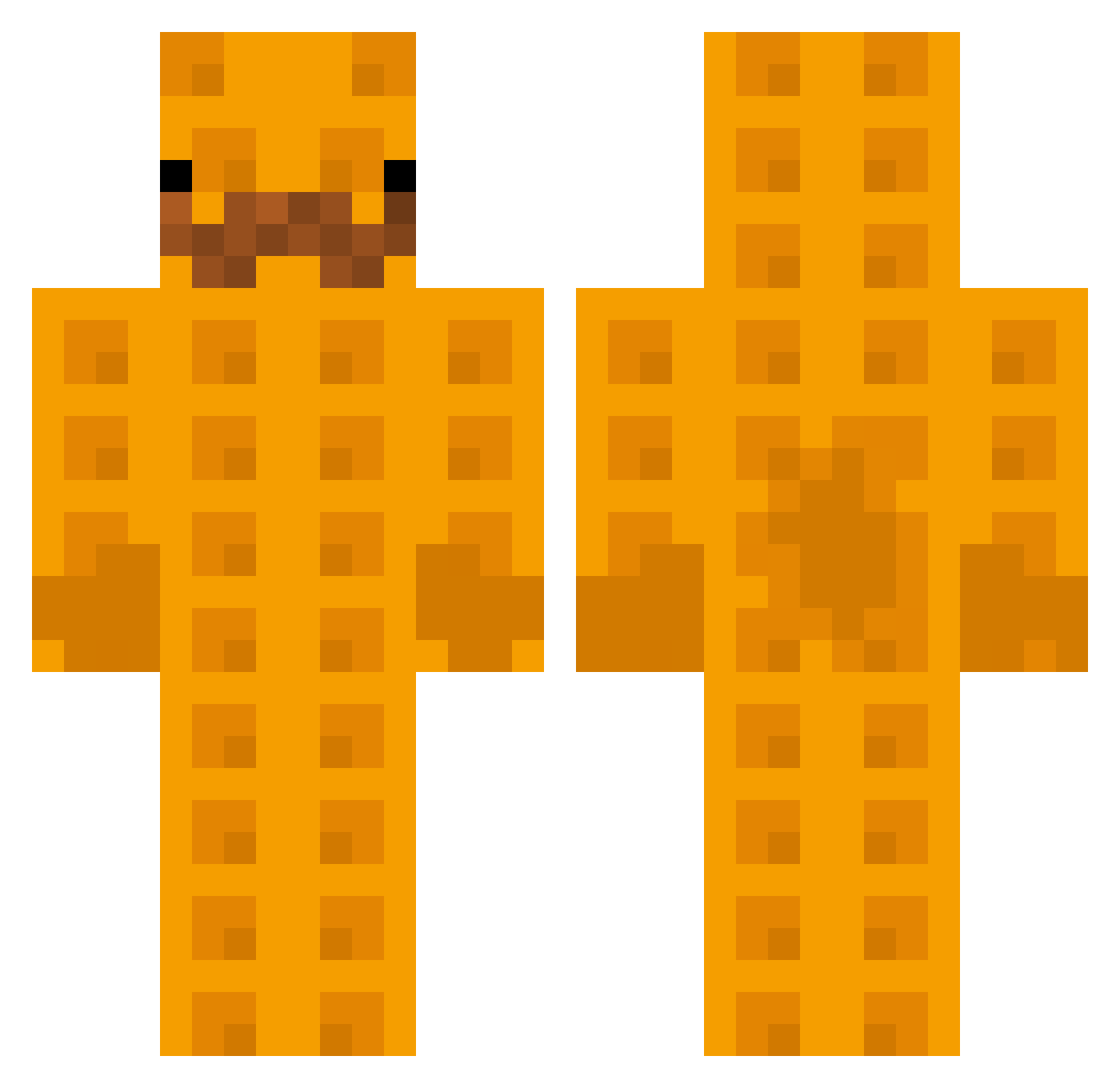 BluBerrry Minecraft skin, front and back view