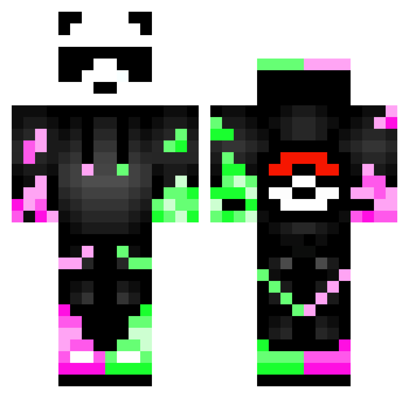 DannyTheNoob256 Minecraft skin, front and back view