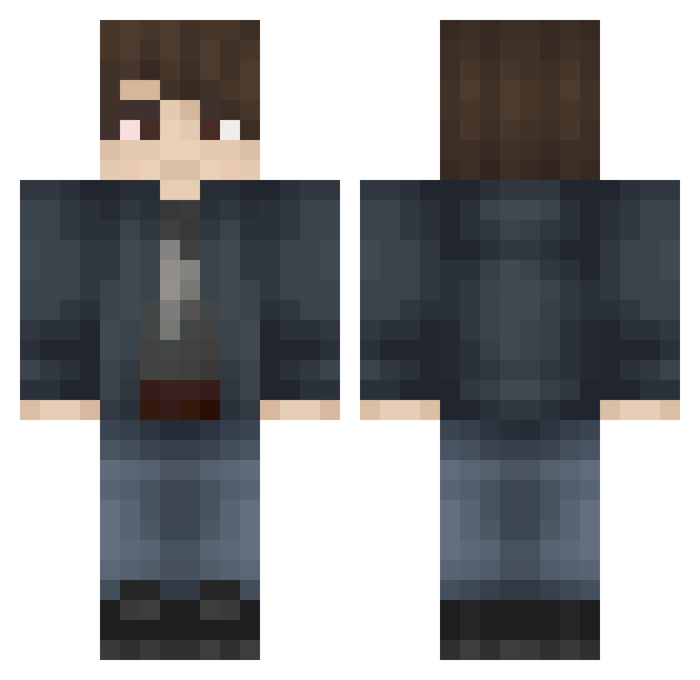 TuesdayGTuesday Minecraft skin, front and back view