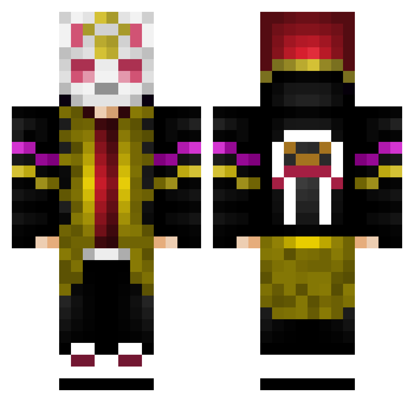 CoolKids12 Minecraft skin, front and back view