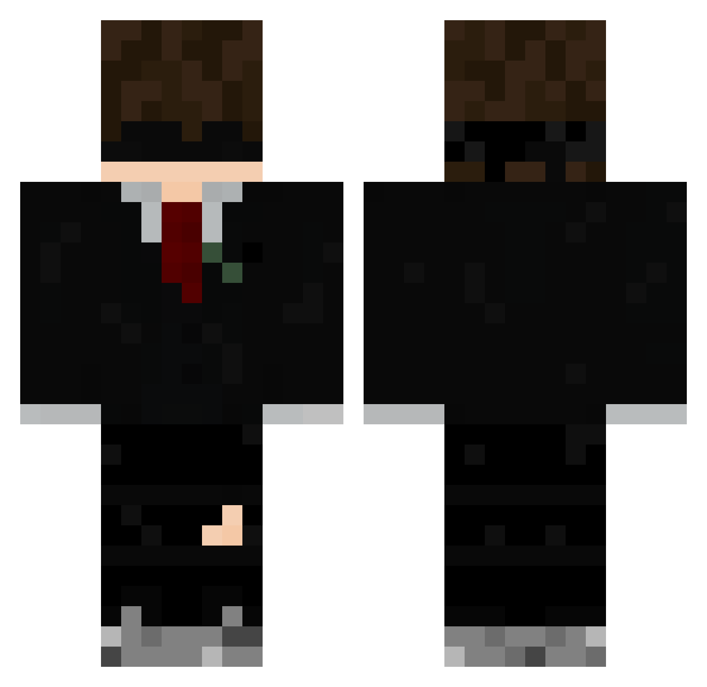 Vorpal_fondue Minecraft skin, front and back view