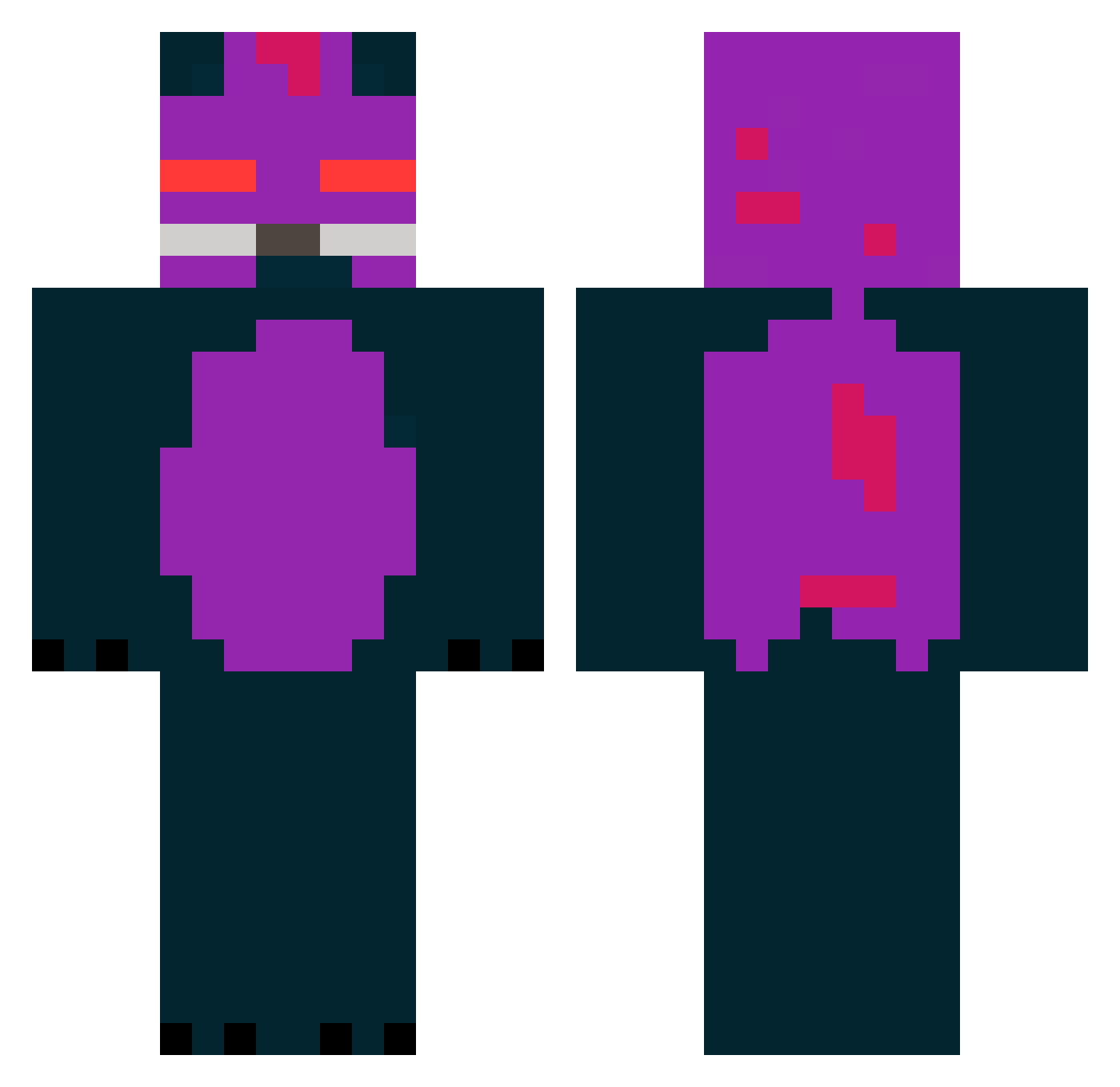 MrFerrari1111 Minecraft skin, front and back view
