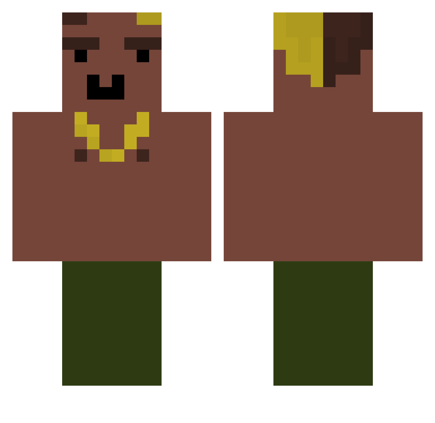 catgirldonald Minecraft skin, front and back view