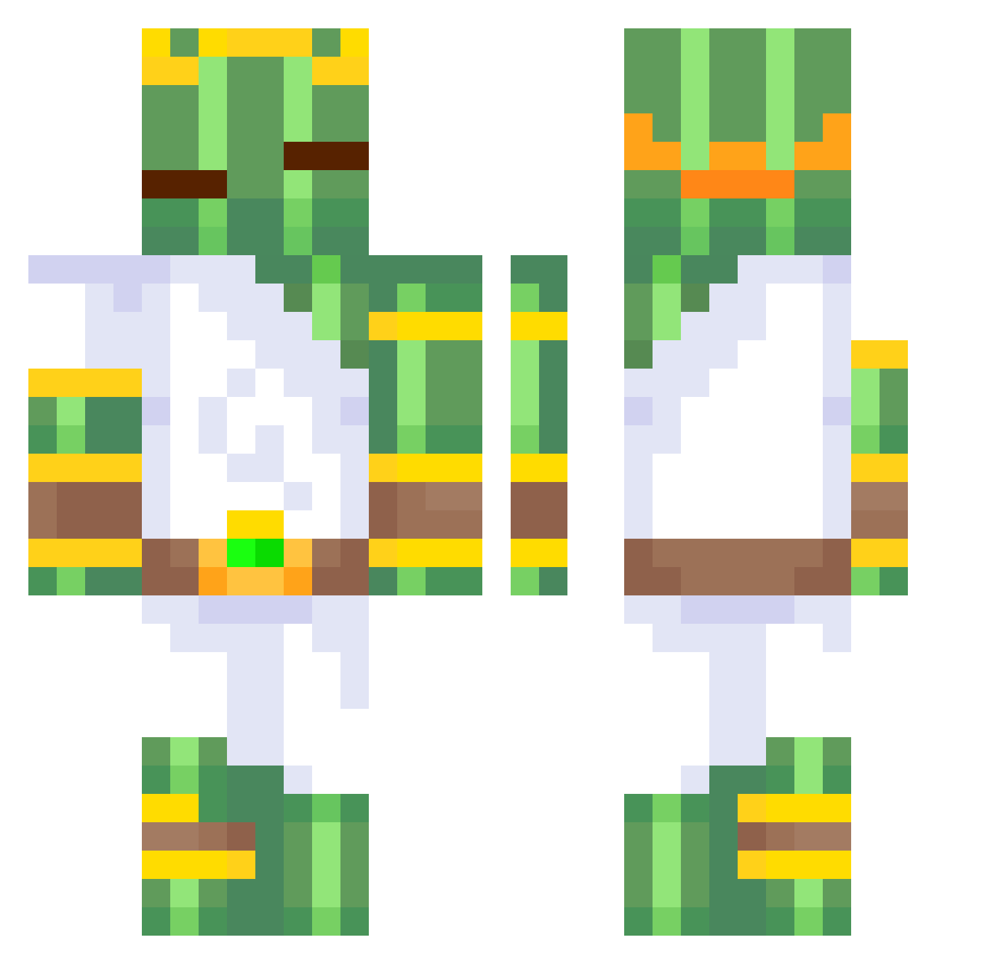KresikusJr Minecraft skin, front and back view