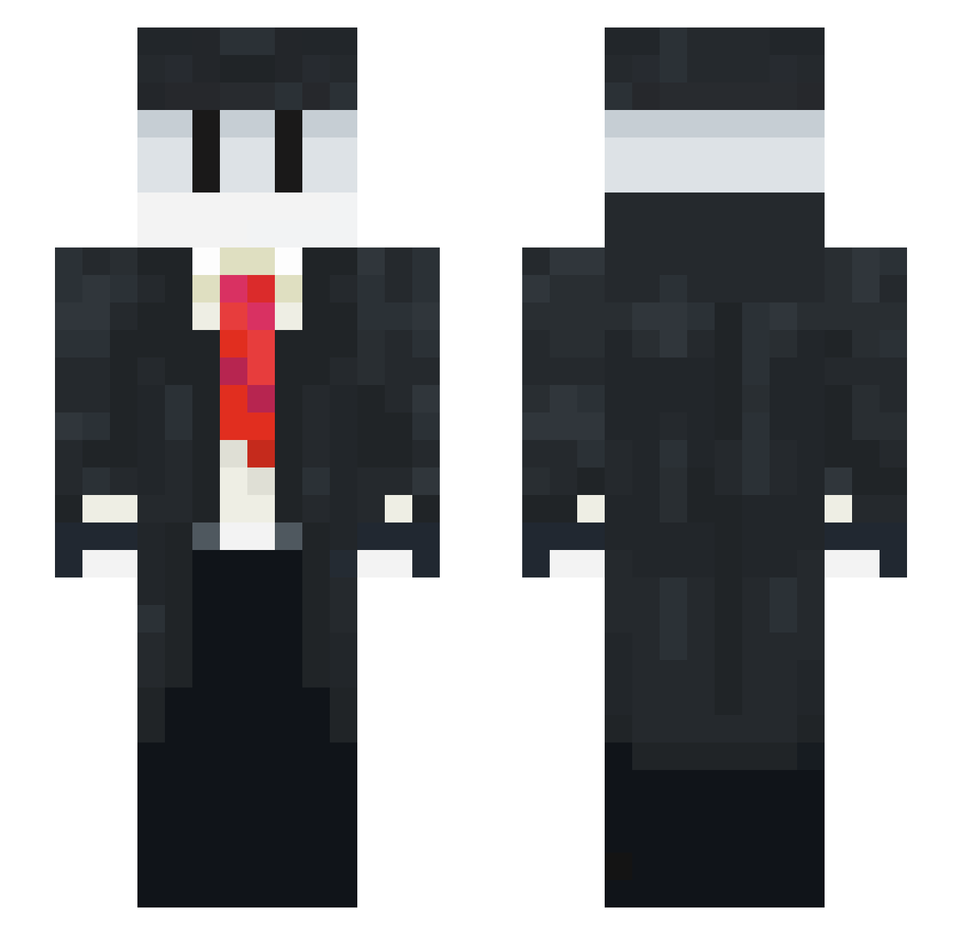 iousu_Man Minecraft skin, front and back view