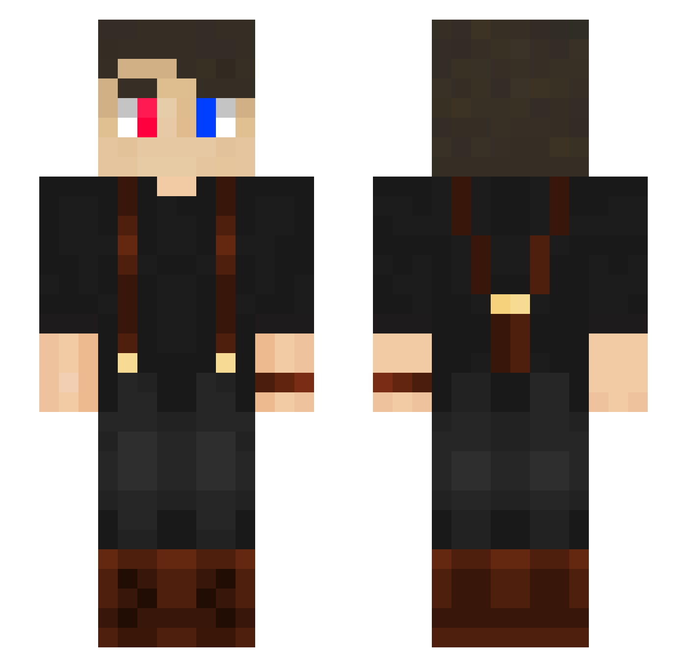 ArsneLupin Minecraft skin, front and back view