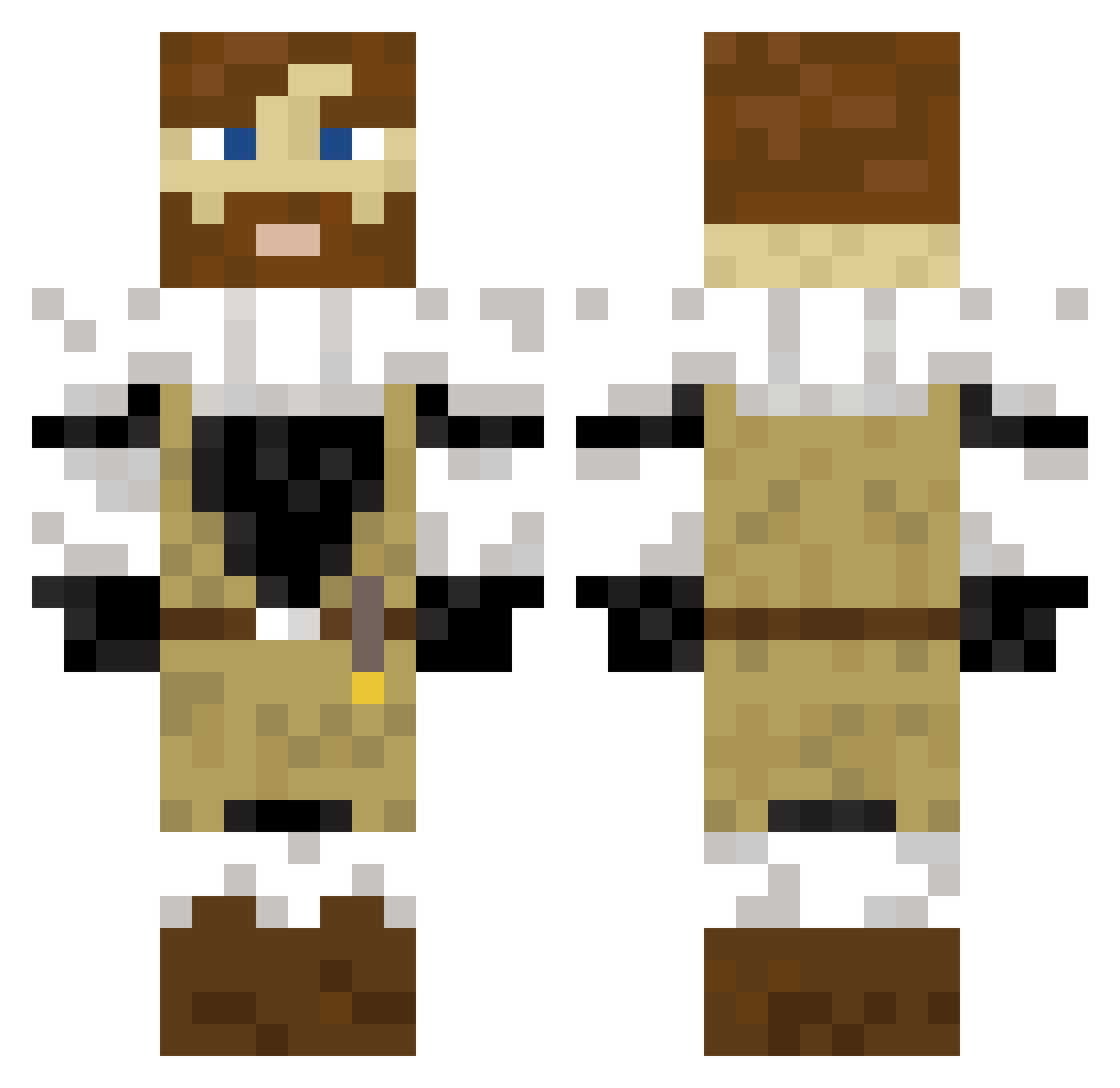 TheSilentSpeed Minecraft skin, front and back view